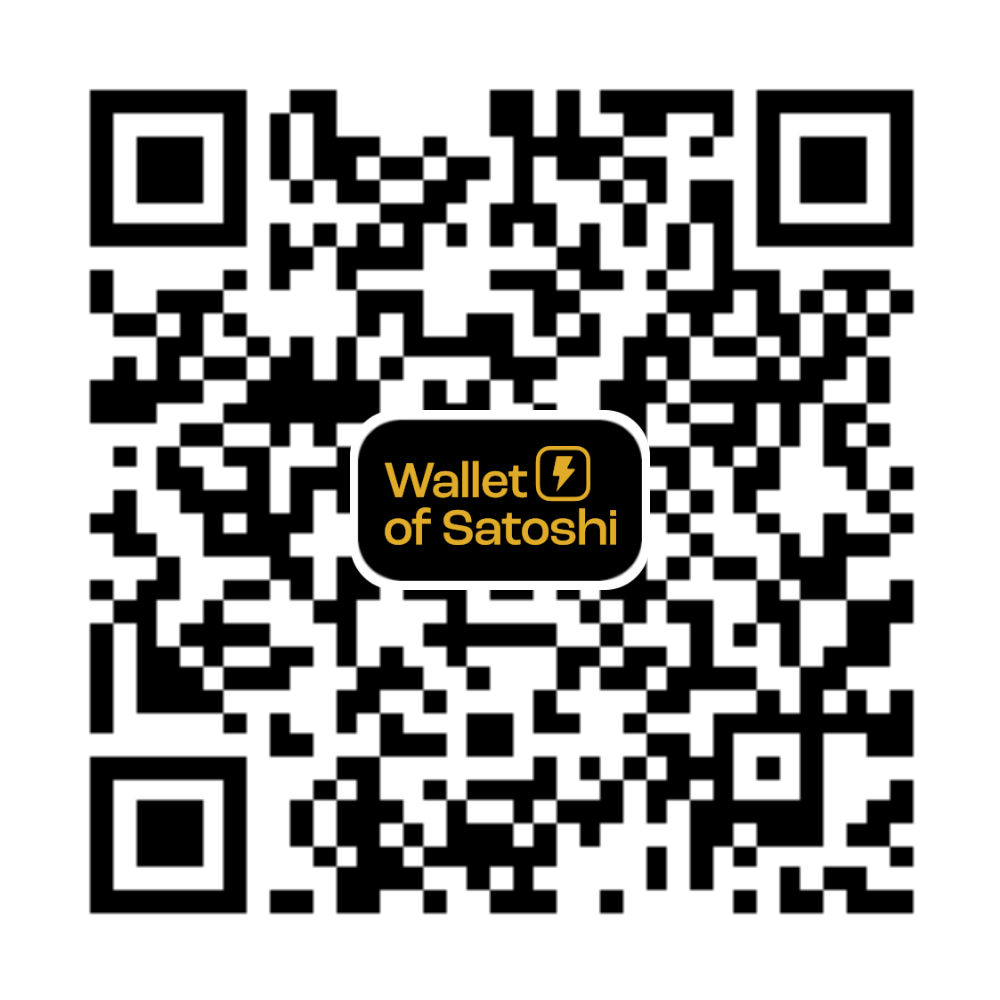 Scan to send sats to Orange Pill Order via Lightning